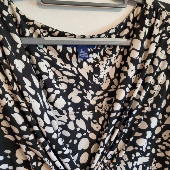 Chaps Black and White Abstract Artsy Midi XL - Picture 6 of 14